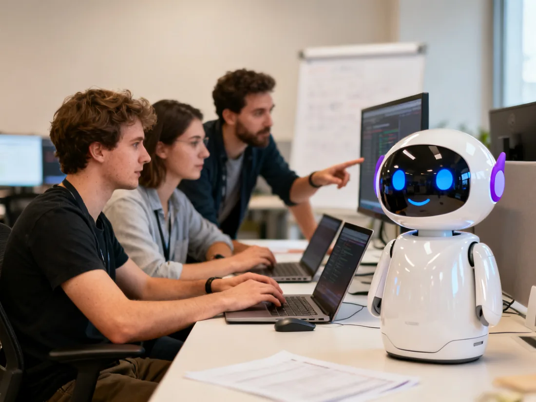 Equipo de desarrollo trabajando junto a su agente BIOS